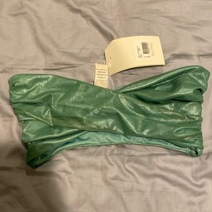 Baobab jasmine mesh top bandeau swim top in jasmine, size M